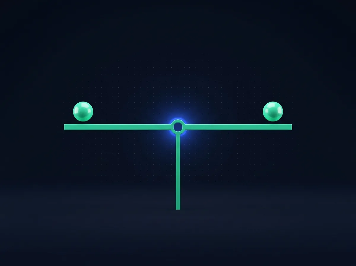 Balance géométrique parfaitement équilibrée — équité